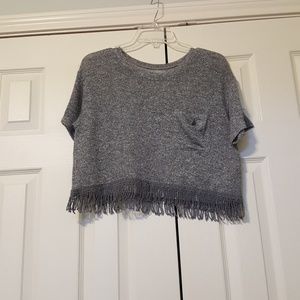 Hollister metallic pocket crop top