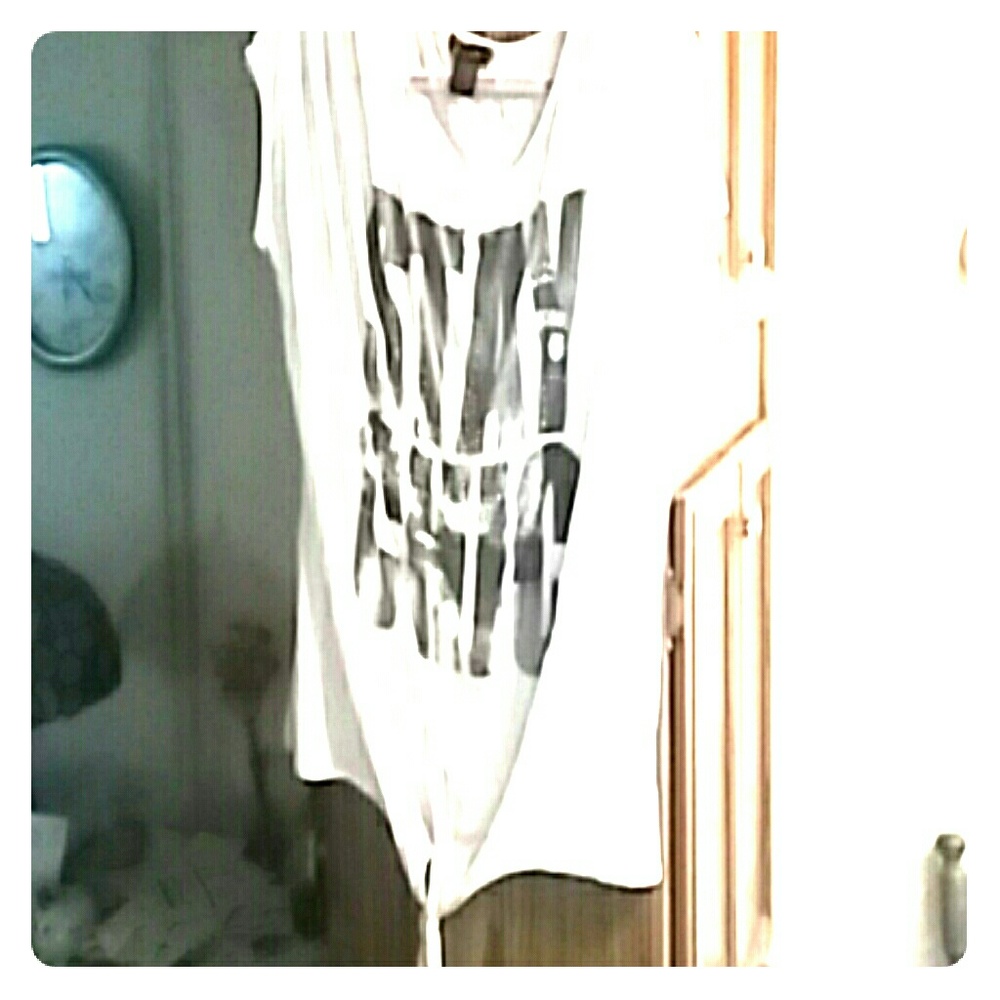 Graphic studded tee shirt
