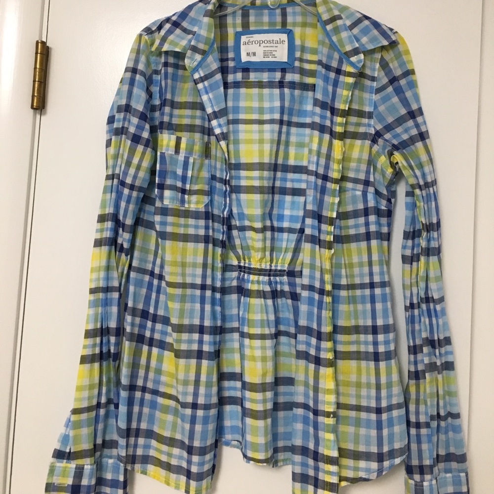 Aeropostale. Collared Plaid Shirt