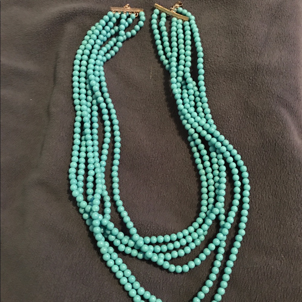 Aqua Beaded Necklace