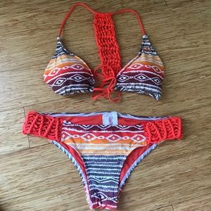 Rip curl orange bikini!