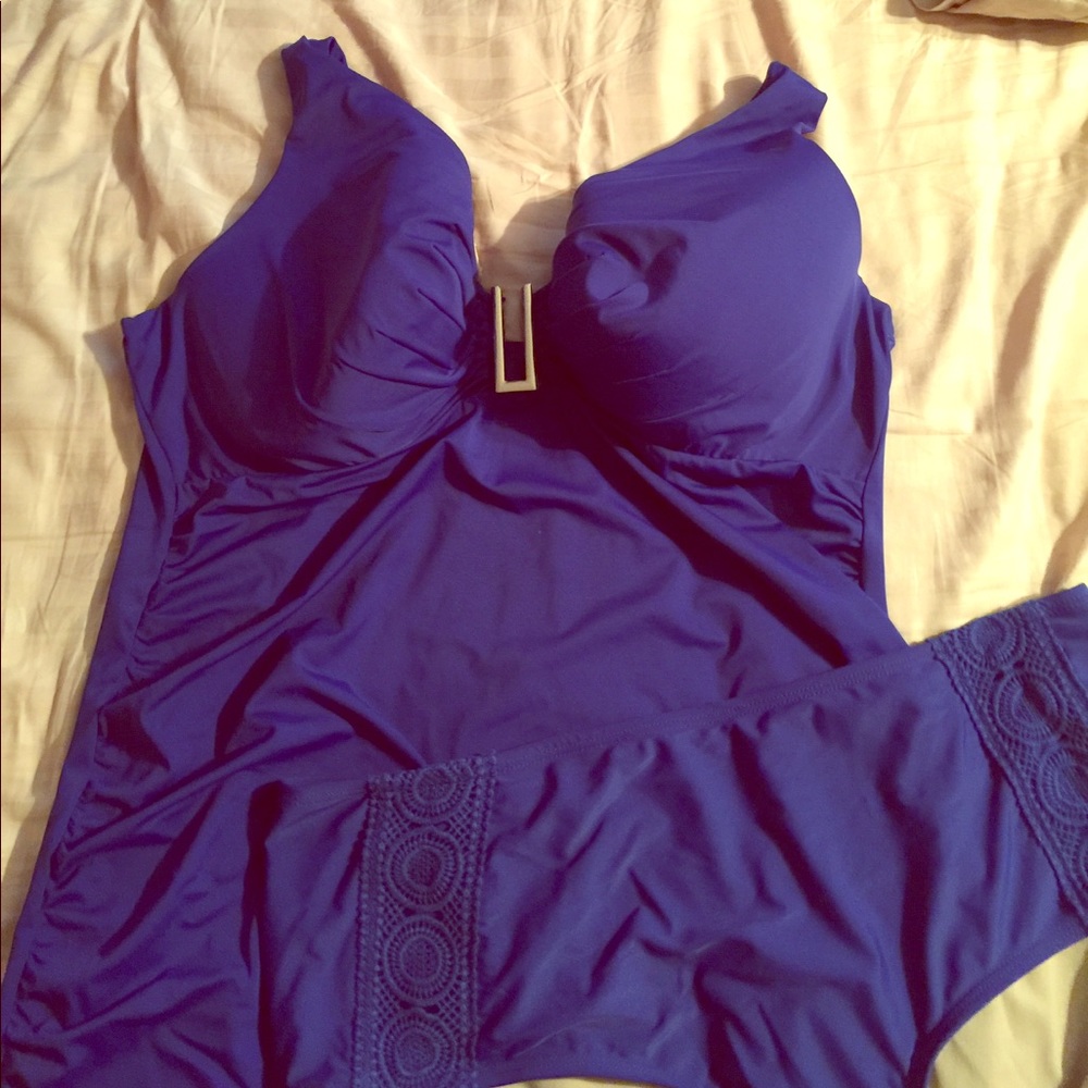 Royal blue swimsuit