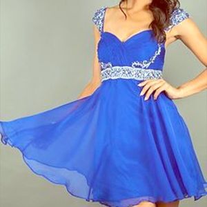 Dave & Johnny royal blue dress size 3/4