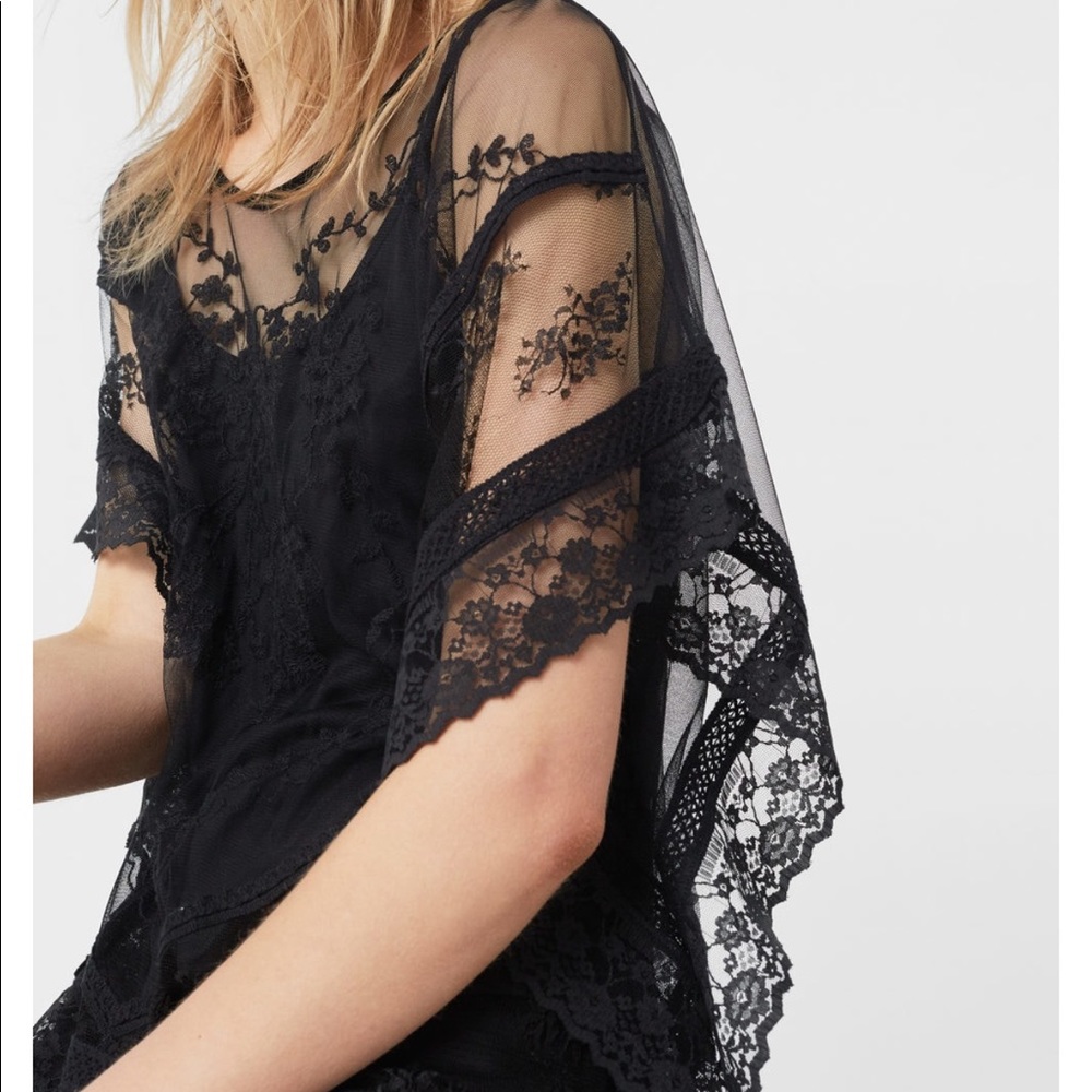 Sheer embroidered top