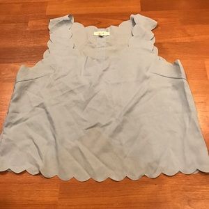Light blue scalloped tank