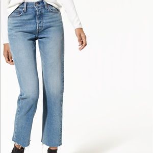 Levi's 501 with raw hem