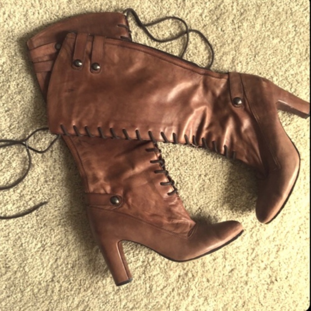 Sam Edelman distressed knee high boots