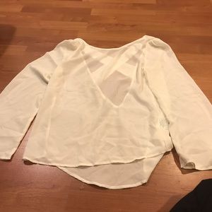 White sheer top
