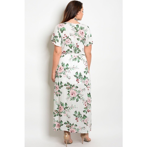 Plus Size Floral Dress - Picture 3 of 3