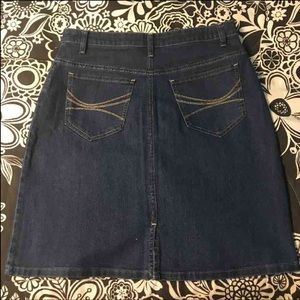 Mid-Rise Denim Skirt