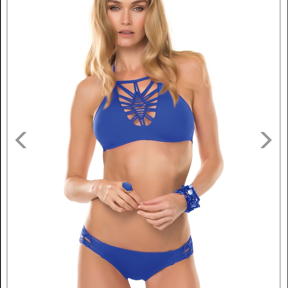 Becca Macrame High Neck Bikini top and bottom