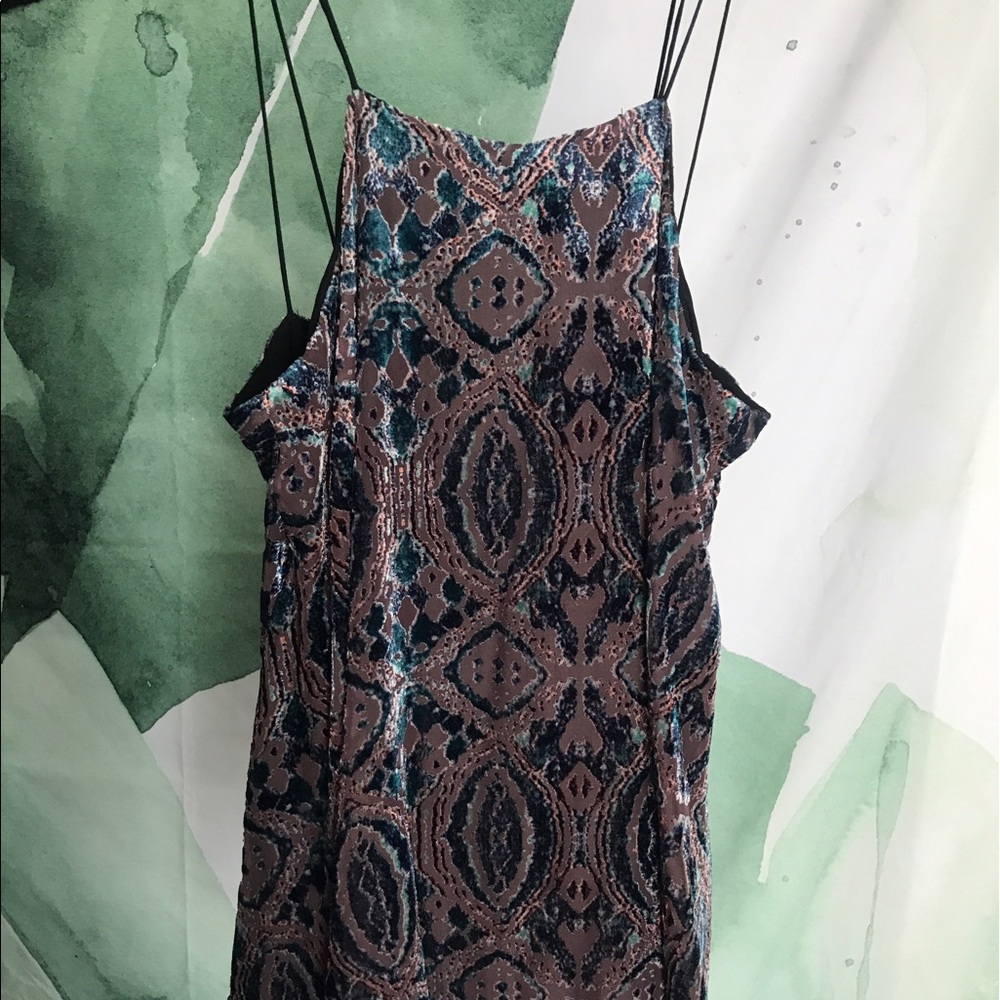 Flowy suede dress