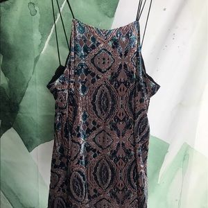 Flowy suede dress