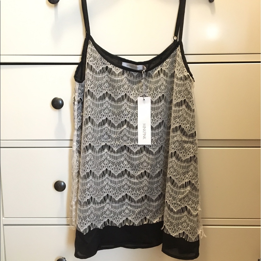NWT Minkpink Lace Blouse Cami