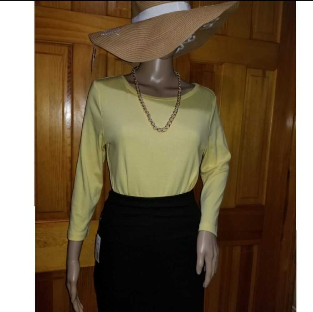Talbots pima cotton Yellow shirt