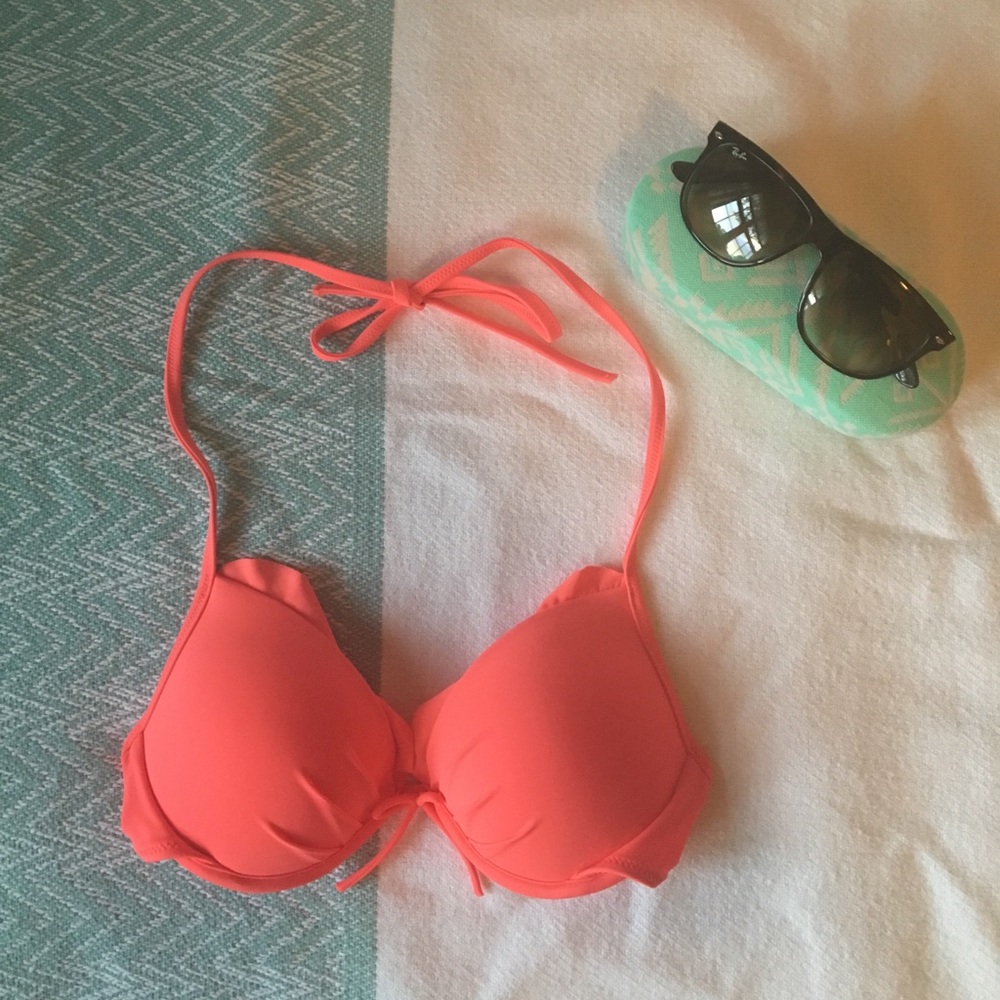 Victoria's Secret bikini top electric pink-orange