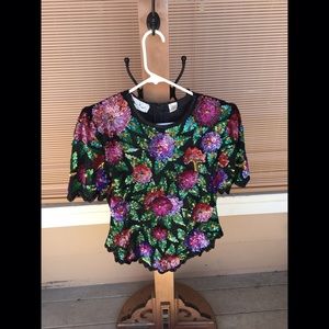 Beaded Top with Sequins