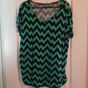 Plus size chevron top/tee