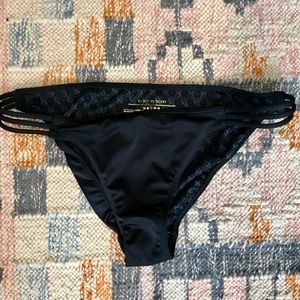 Victoria's Secret Black Strappy Bikini Bottom