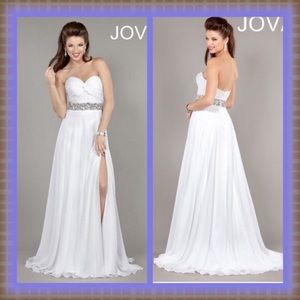 White Jovani Gown