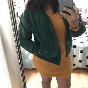 Vintage suede bomber jacket