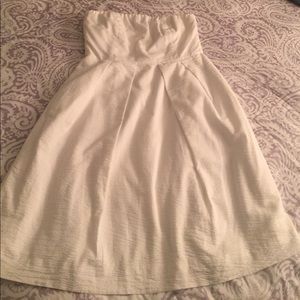 J. Crew white strapless dress