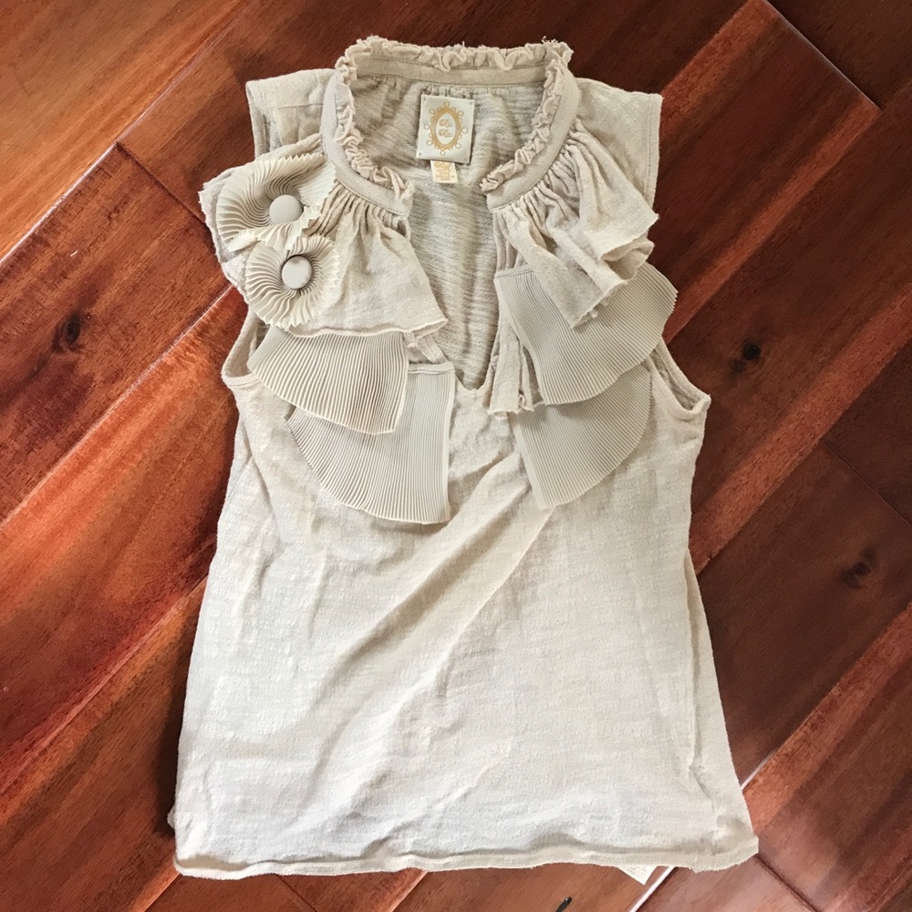Anthropologie ruffle top