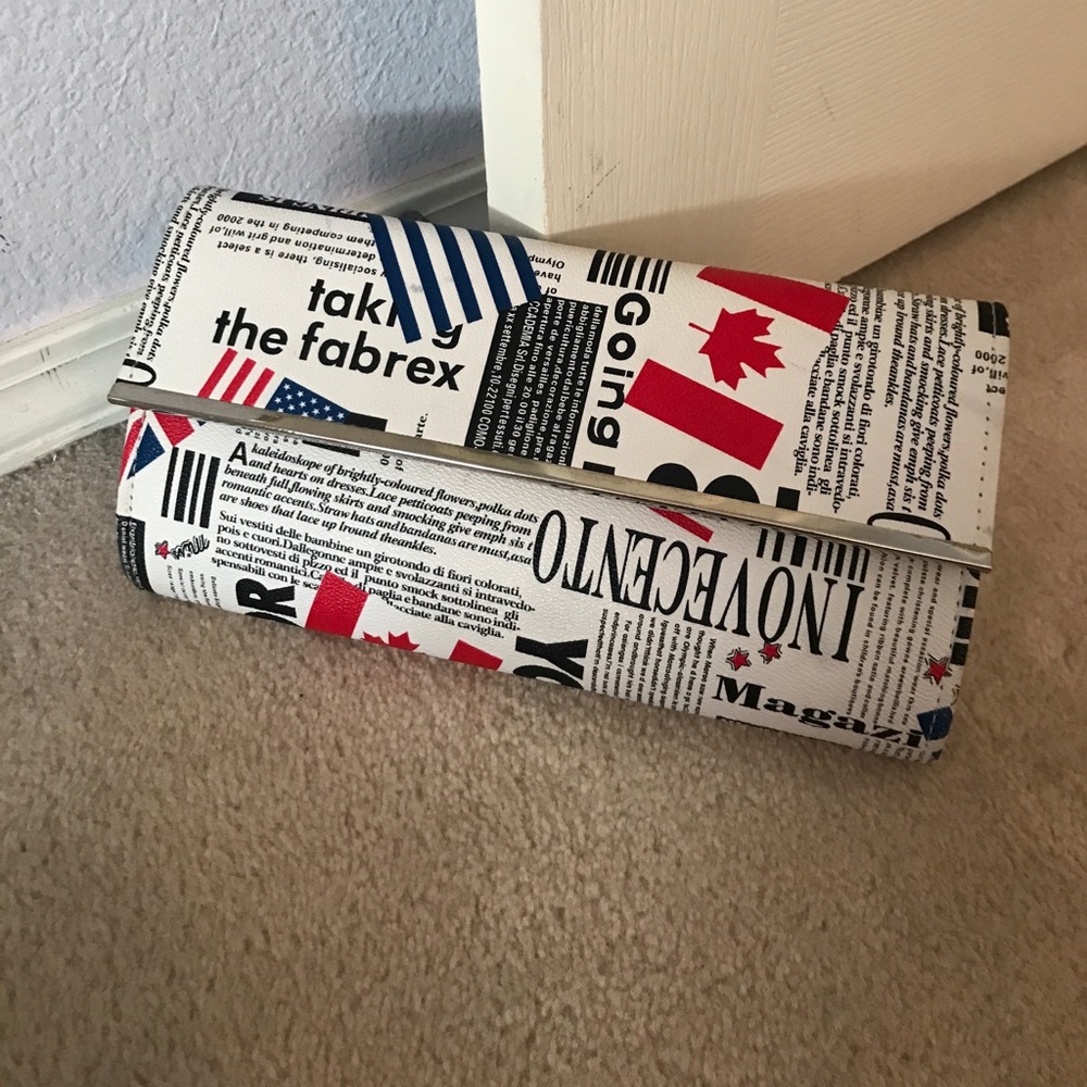 Flag and Newspaper Clutch
