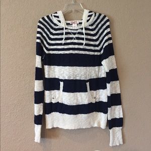 Blue/white striped sweater