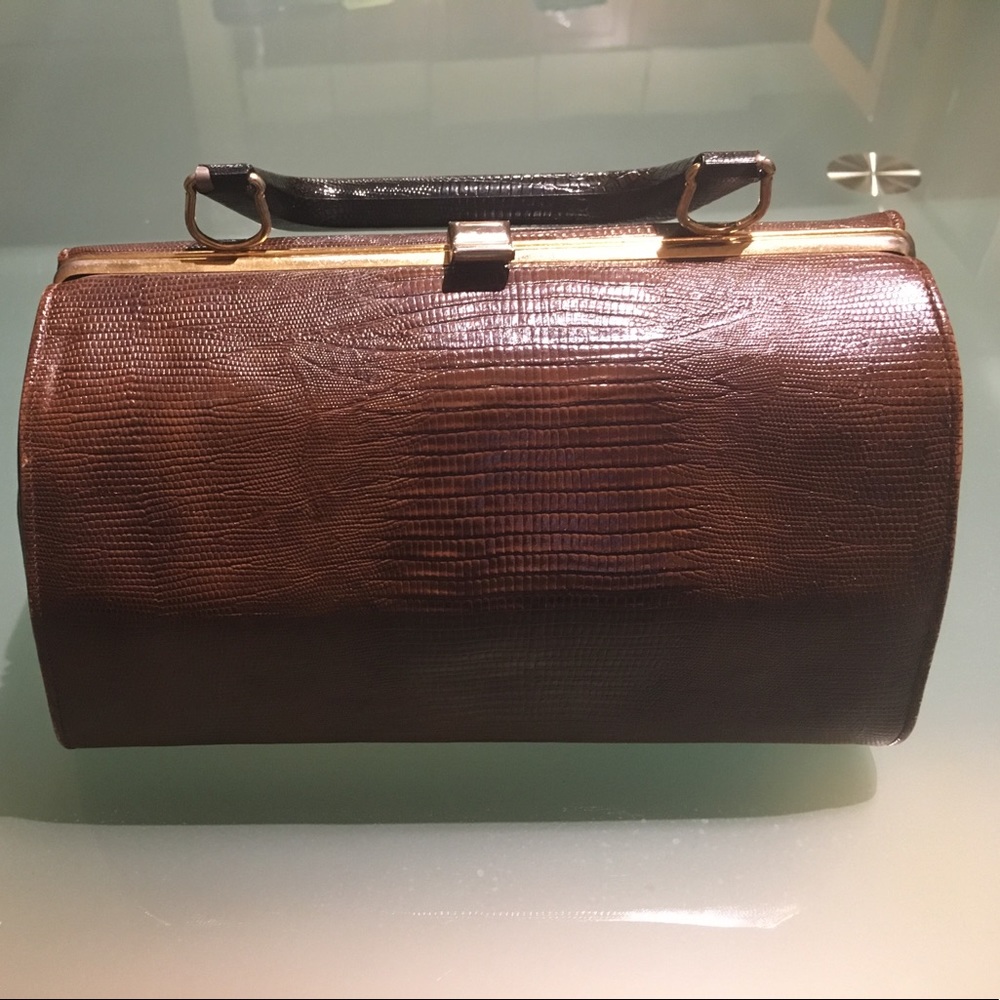 Vintage 1960's lizard skin handbag