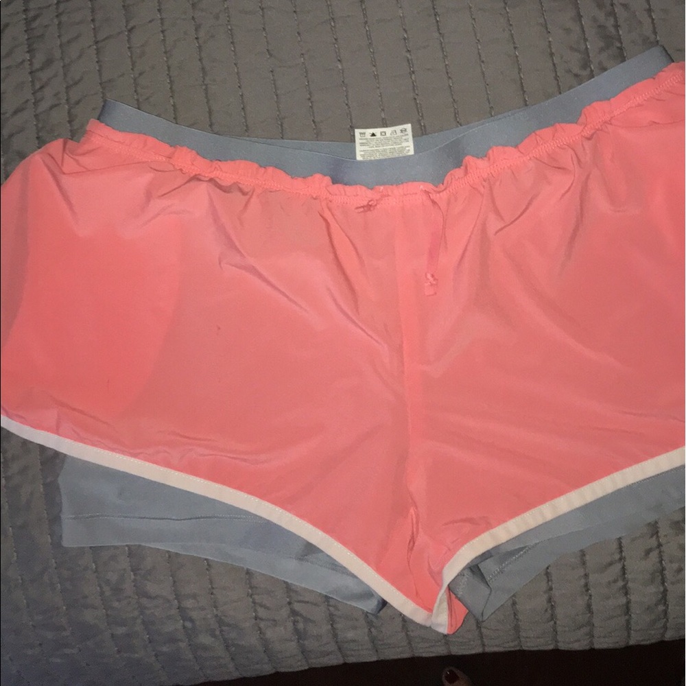 Mauve/gray athletic shorts
