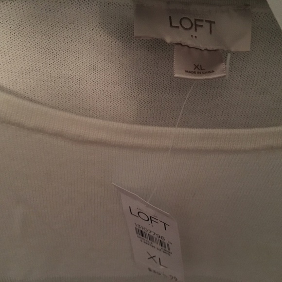 Loft Off White Light Sweater / Top - Picture 2 of 2