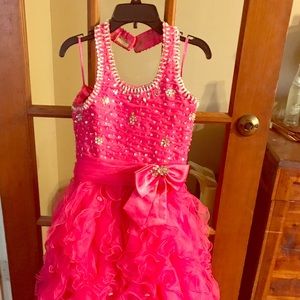 Fuchsia pageant dress! Free slip and shoes!!