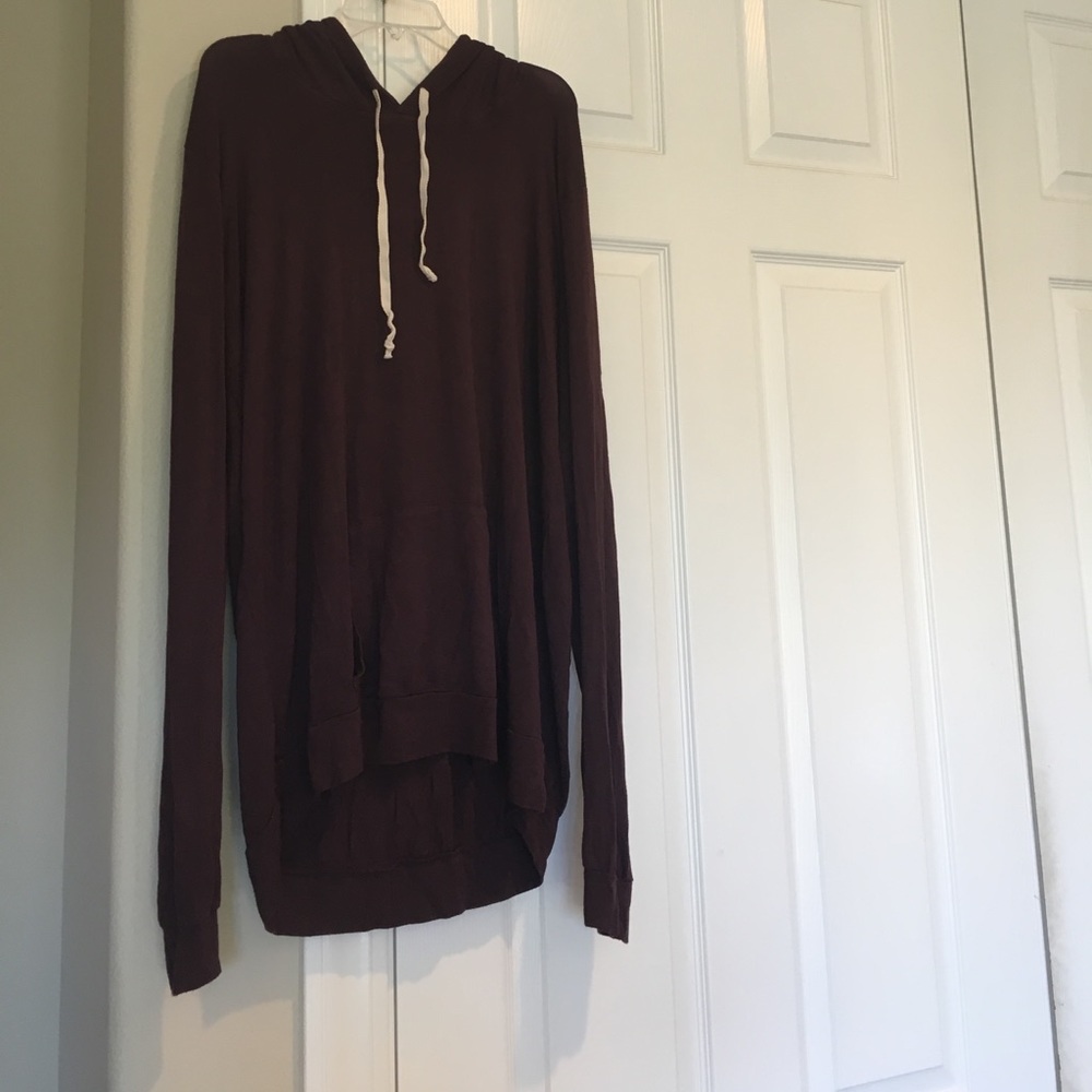 Soft long sleeve hooded shirt from Brandy.