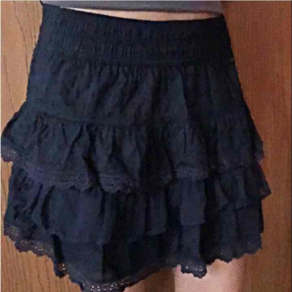 Navy Ruffle Hollister Skirt