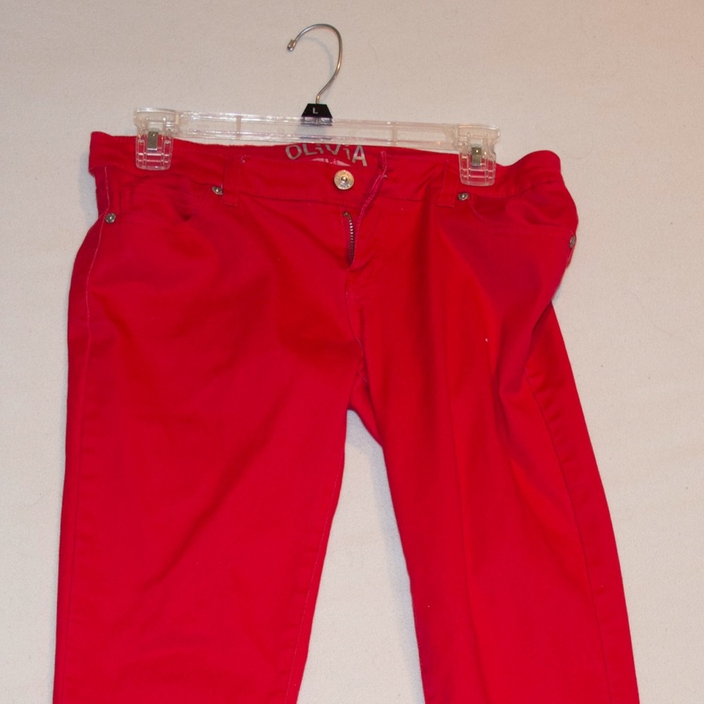 Red High Waisted Jeans