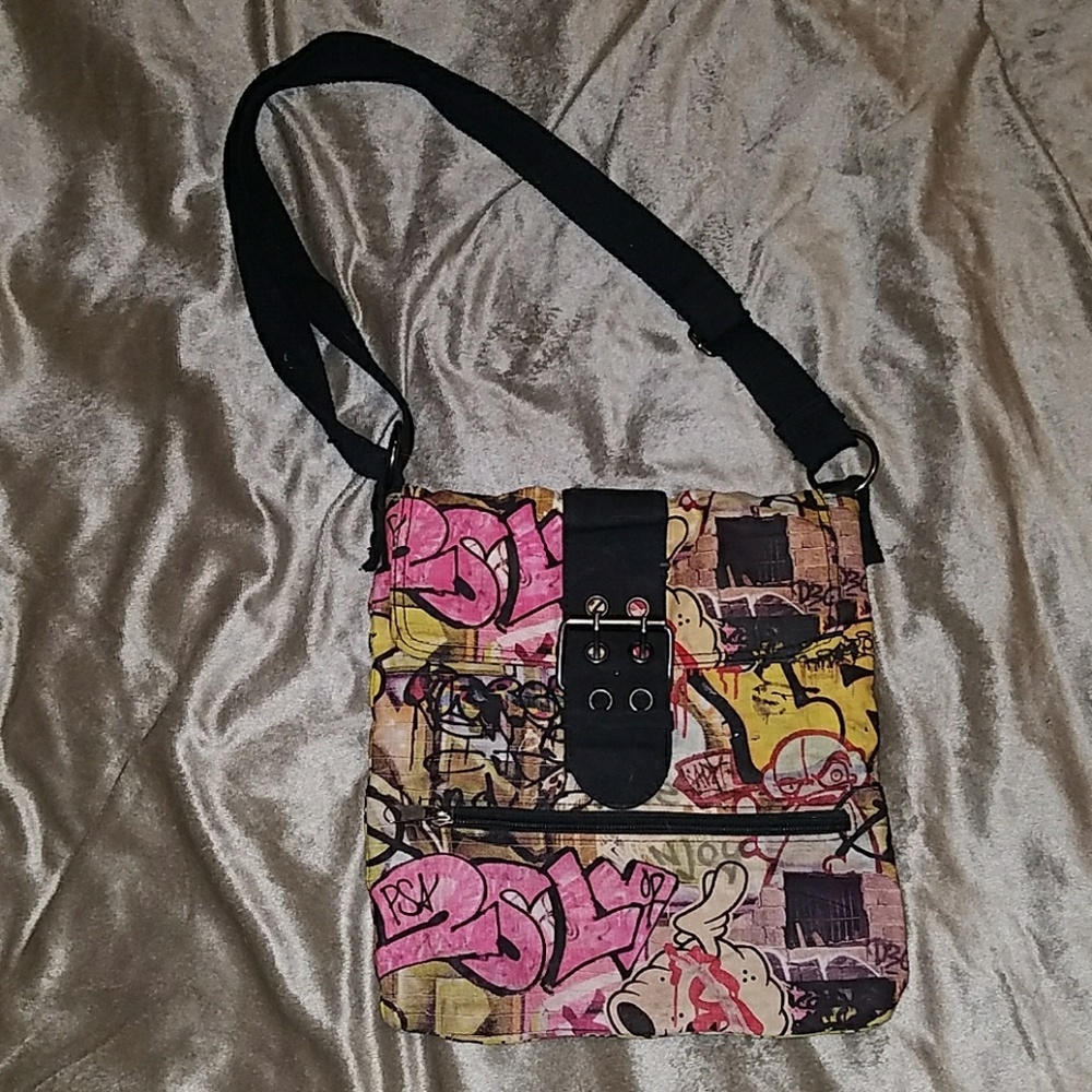 Adjustable Graffiti Crossbody & Shoulder Bag