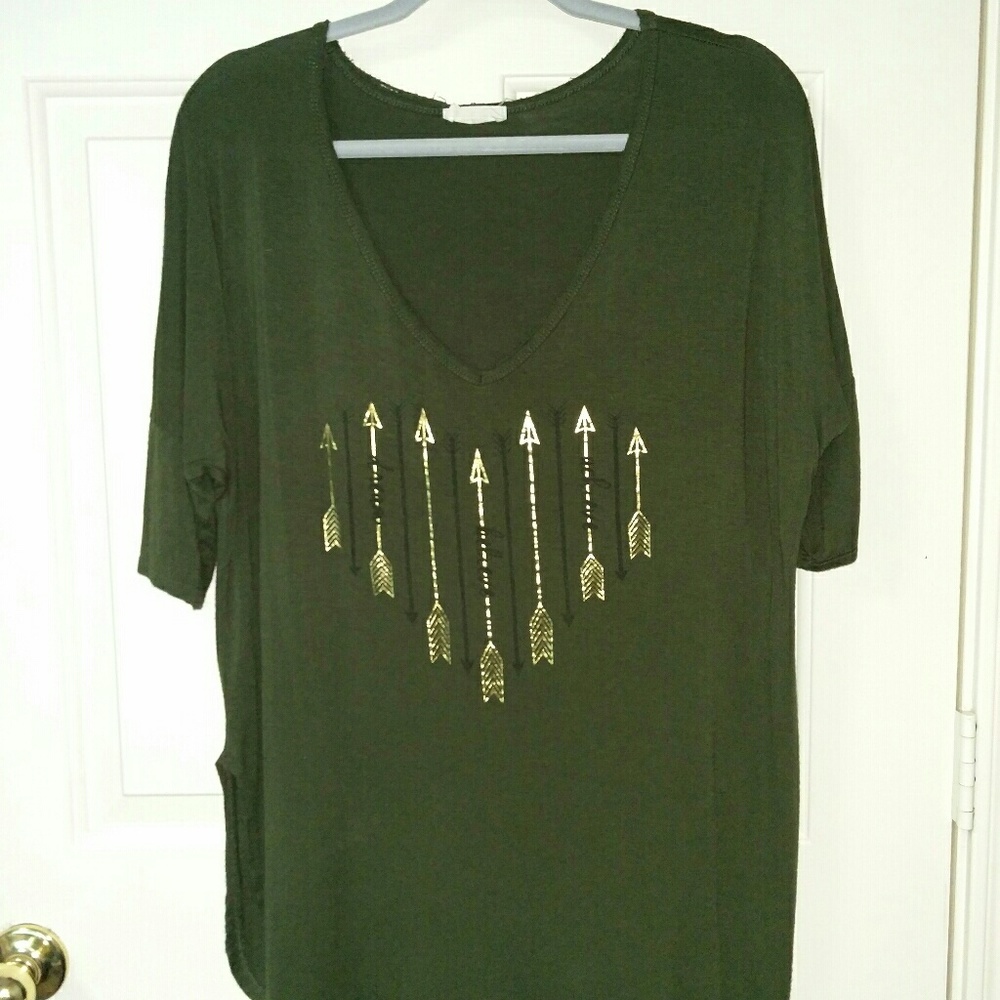 Evergreen 3/4 sleeve top (long)