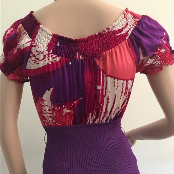 Bebe Silk Top. Worn 2 ways - Picture 4 of 5