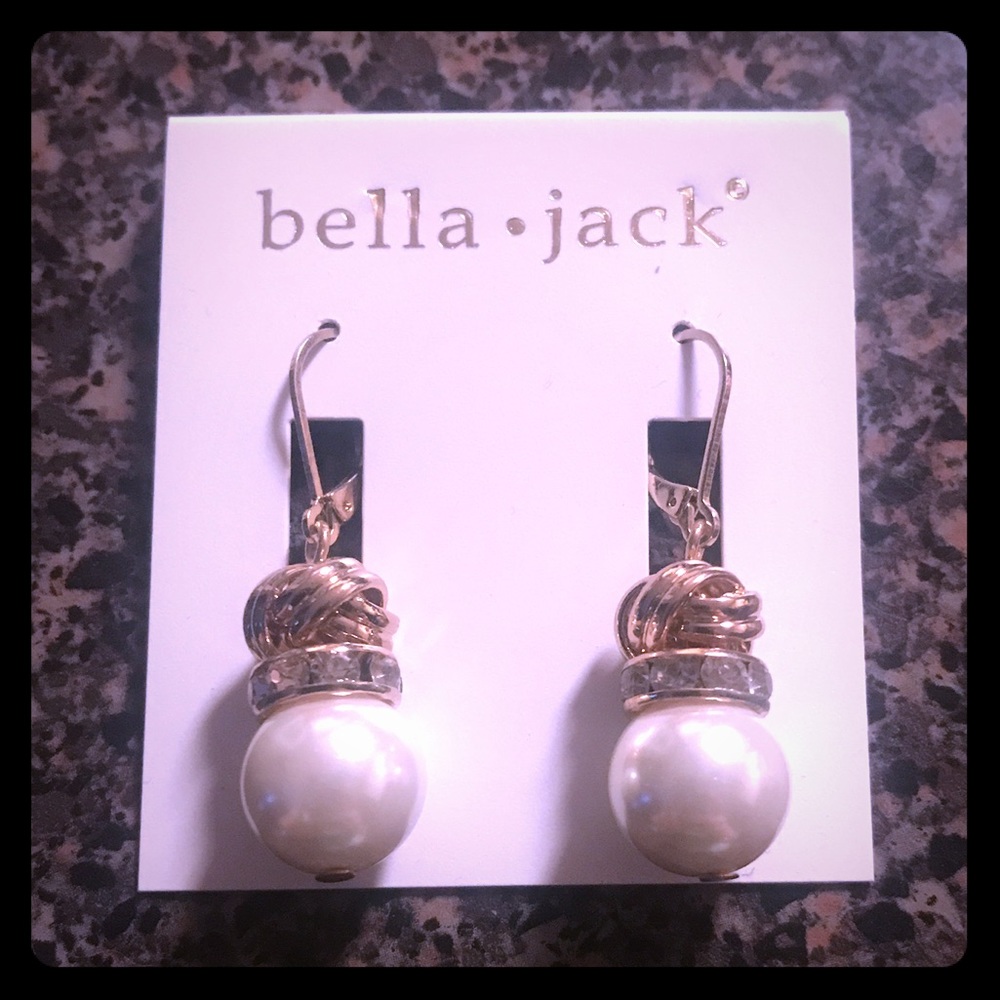 Bella Jack Faux gold and pearl earrings