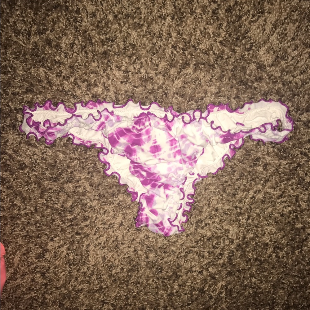 Tie dye itsy ruffle swim bottoms Victoria's Secret