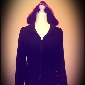 ❤️HeartSoul Black Zip Scrub Hooded Jacket