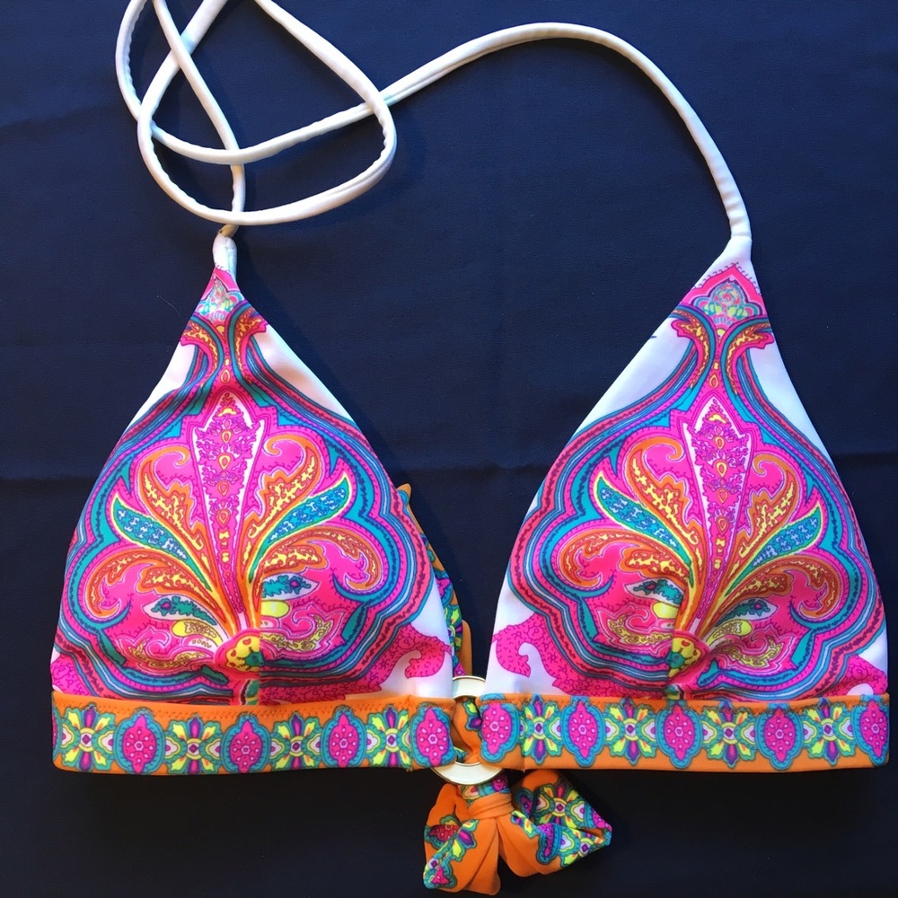 Victoria's Secret Neon Paisley Triangle Top