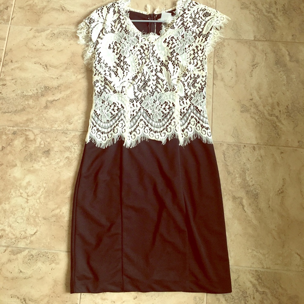 Black and white dress with fringe