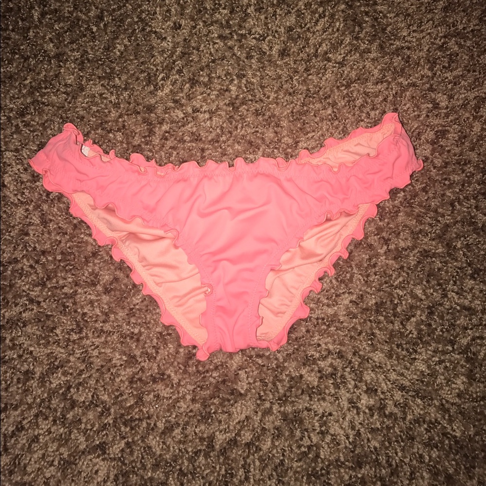 Victoria's Secret ruffle cheeky swim bottoms