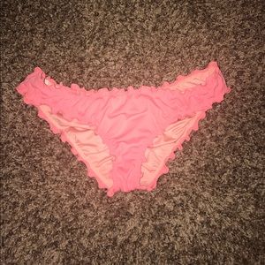 Victoria's Secret ruffle cheeky swim bottoms