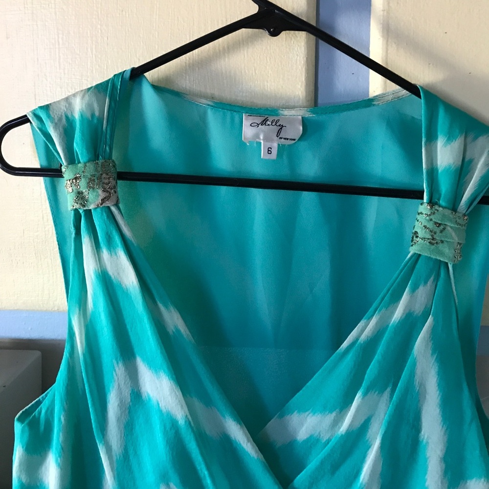 Turquoise Milly of New York dress size 6.