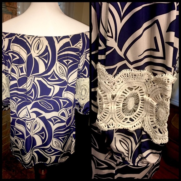 🆑FINAL PRICE‼️OFF SHOULDER TOP W/ CROCHET DETAIL - Picture 3 of 3