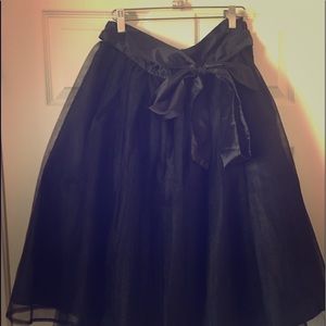 eShakti Black Tulle Skirt