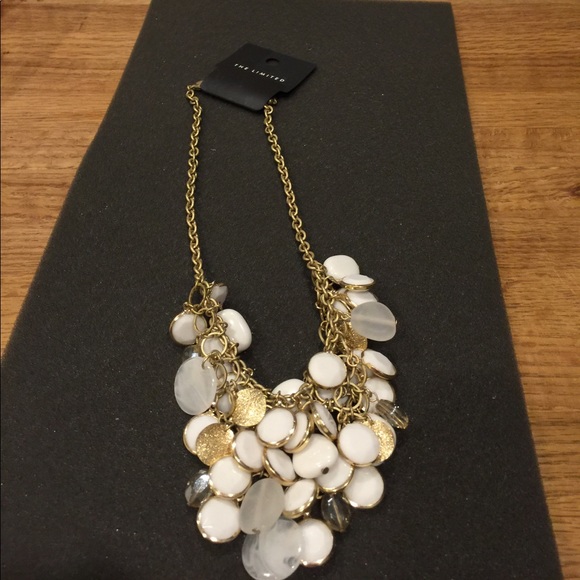 NWT The Limited White Multi Bead Necklace - Picture 1 of 3